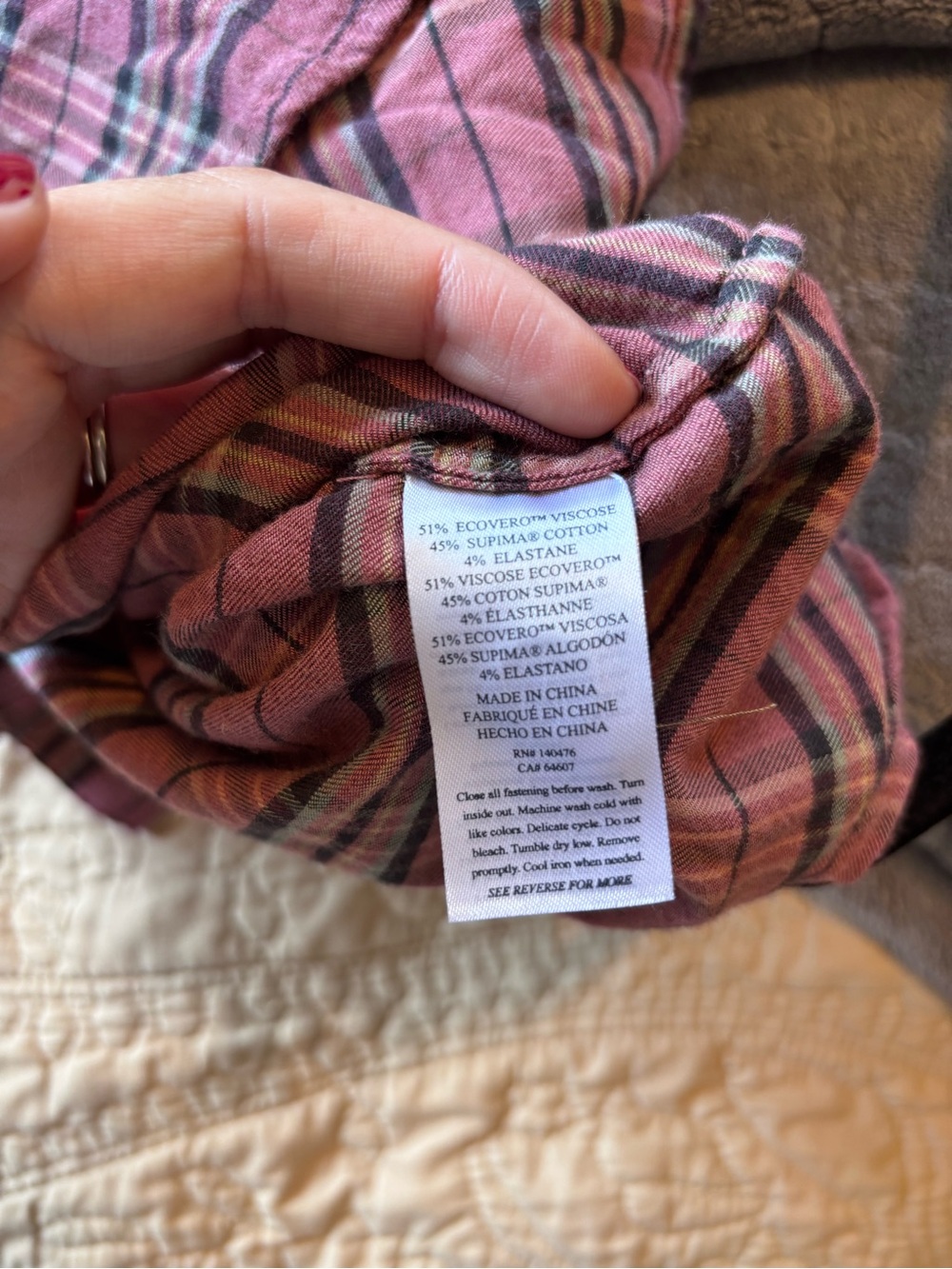 Faherty Olli Flannel Button Down XS - Picture 5 of 7